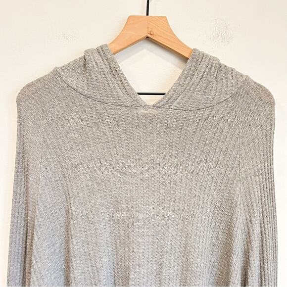 Chaser Waffle Knit Oversized Top Gray Size M - Picture 2 of 8